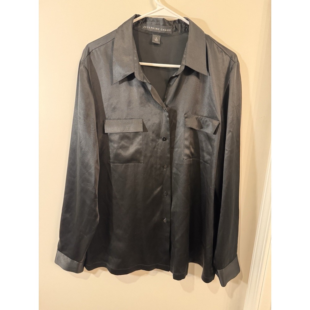 Josephine Chaus Black Button Down Shirt